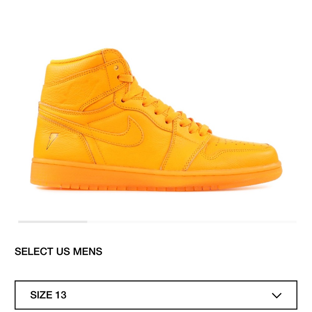Nike Men's Orange High-Top Sneakers